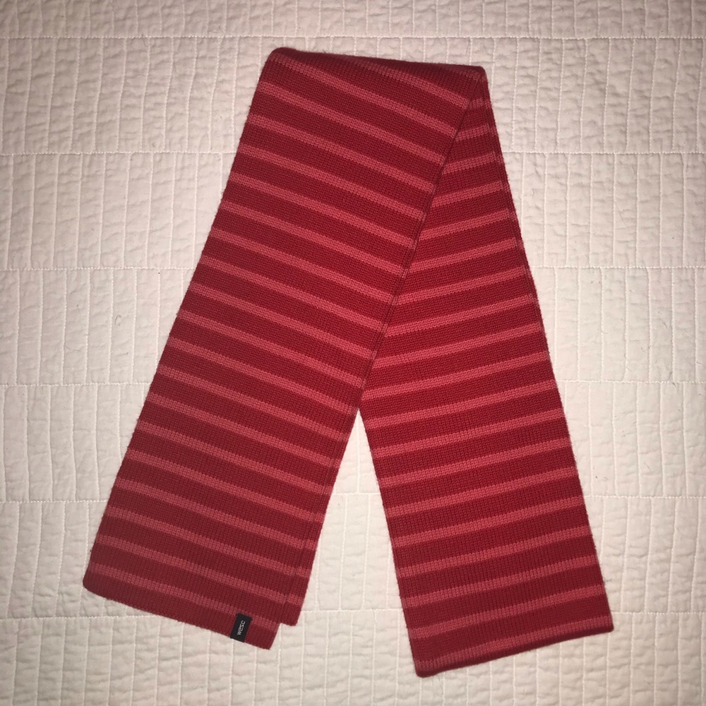🧣 WeSC Yasin knitted red striped scarf — EUC